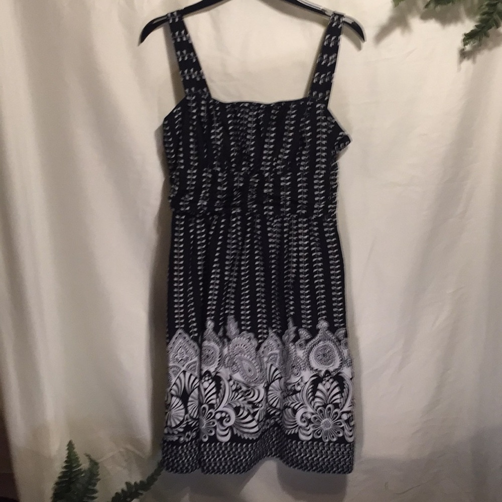 Black floral dress